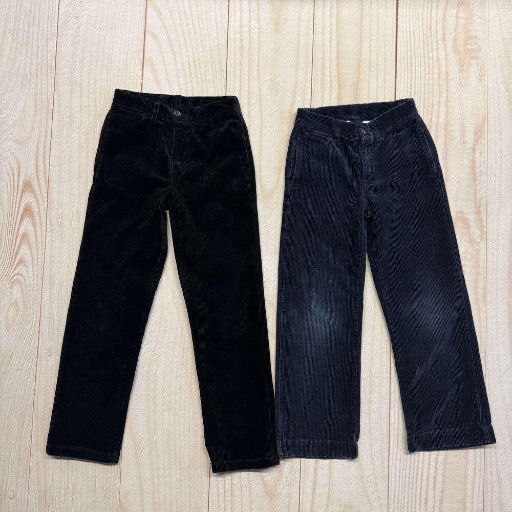 Polo Ralph Lauren Boys Size 7 Corduroy Pants Lot Of 2 Navy and Black